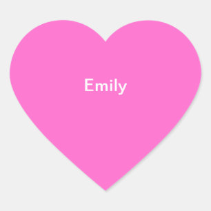 Sticker de nom Emily Kids Personnalisé rose blanc