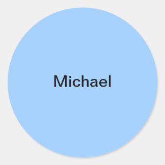 Sticker de nom Michael Kids Personnalisé bleu clai