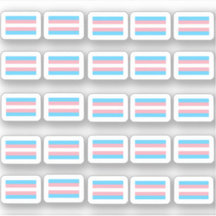 Sticker De nombreux petits drapeaux transgenres