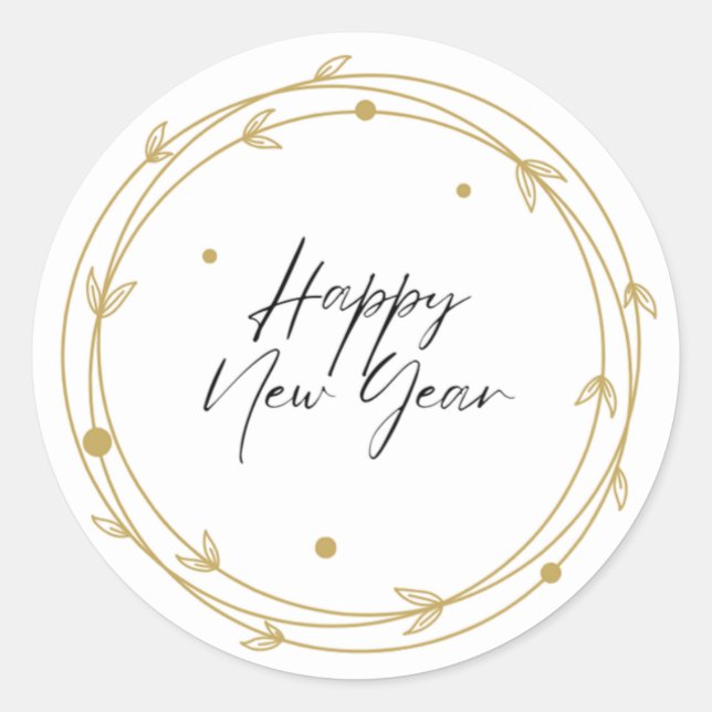 Sticker de nouvelle année (Devant)