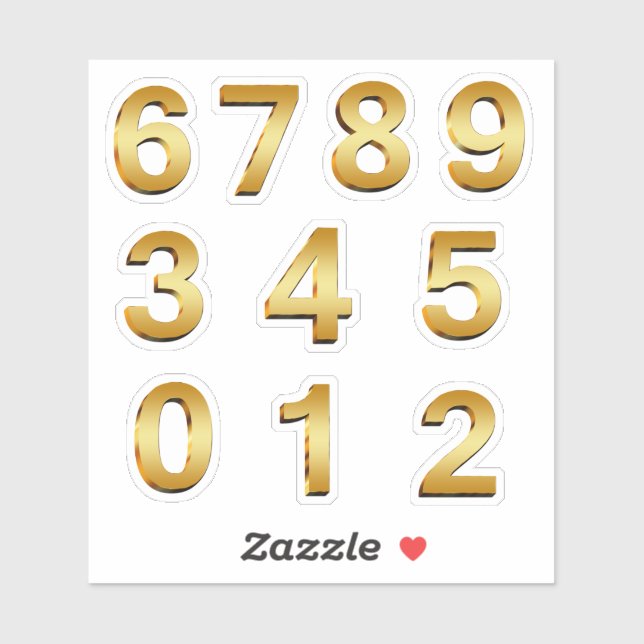 Sticker de numéros d'adresse de boîte aux lettres  (Feuille)