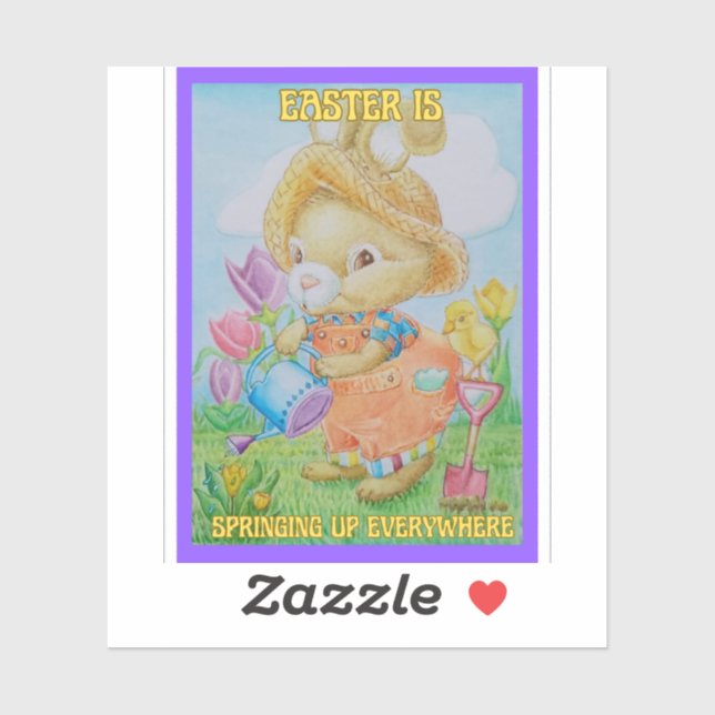 Sticker de Pâques pour enfants (Feuille)