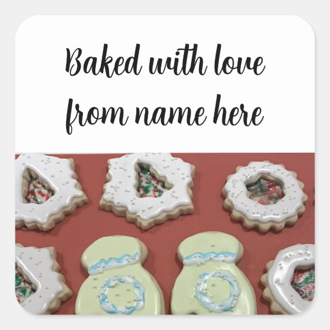 Sticker de paquet de cookies de sucre de Noël (Devant)