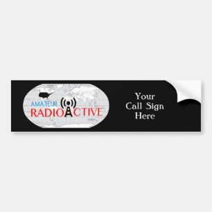 Sticker de pare-chocs actif radio amateur mondial