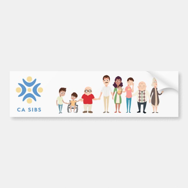 sticker de pare-chocs CaliforniaSibs (Devant)