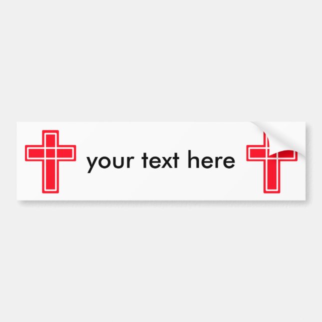 sticker de pare-chocs Christian pour votre texte (Devant)