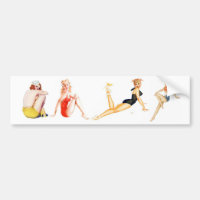 Sticker de pare-chocs classique pour filles à poin