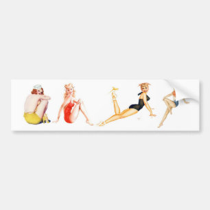 Sticker de pare-chocs classique pour filles à poin