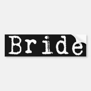 Sticker de pare-chocs de mariée