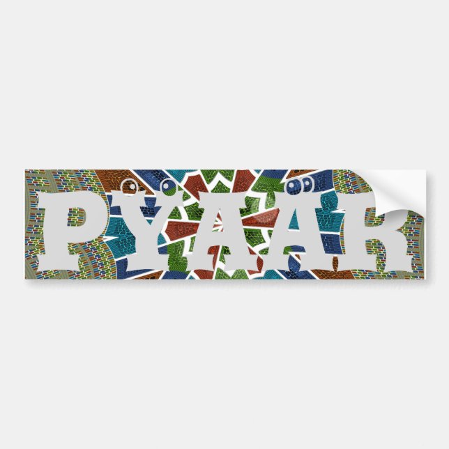 Sticker de pare-chocs design Sari tendance (Devant)