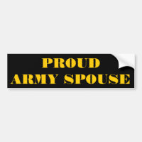 Sticker de pare-chocs Fière épouse de l'armée