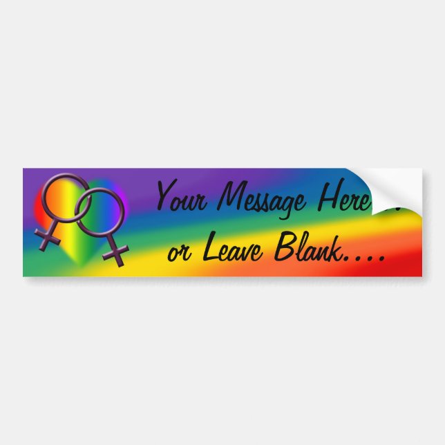 Sticker de pare-chocs gay pride Stickers d'amour a (Devant)