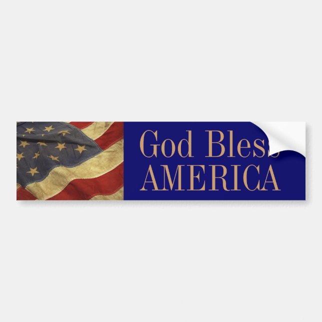 Sticker de pare-chocs God Bless America (Devant)