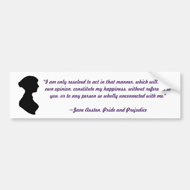 Sticker de pare-chocs Jane Austen (Devant)