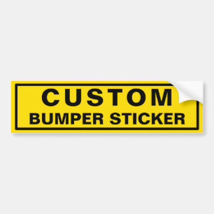 Sticker de pare-chocs personnalisé jaune vif