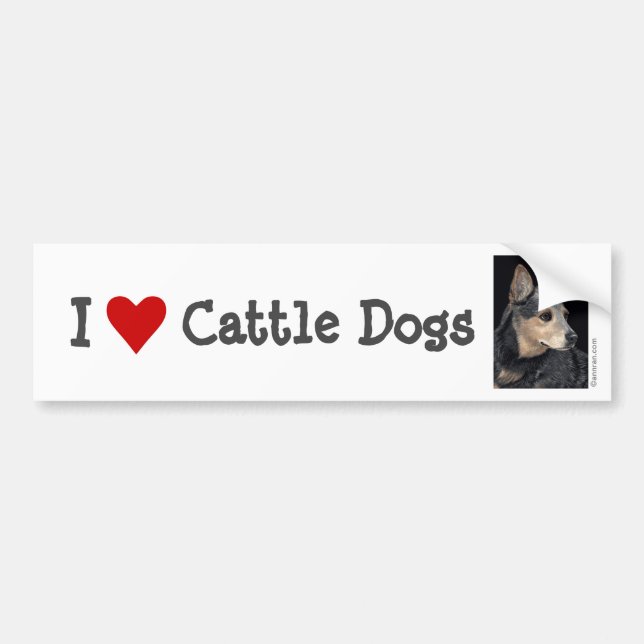 Sticker de pare-chocs pour chien de bétail - "Quig (Devant)