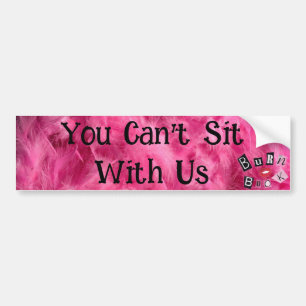 Sticker de pare-chocs pour filles moyennes