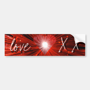 sticker de pare-chocs Red Heart 'love and kisses'