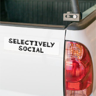 Sticker de pare-chocs sociaux sélectifs
