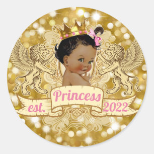 Sticker de Parties scintillant Royal Gold Princess