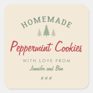 sticker de pâtisserie cadeau de Noël fait maison