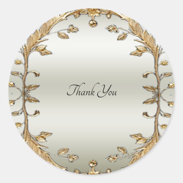 Sticker de phoque à fleurs d'or (Devant)