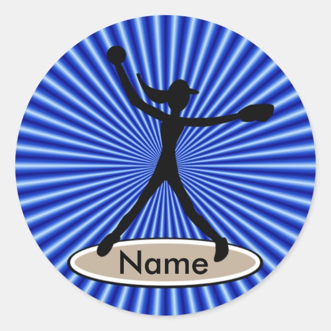 Sticker de Pitcher de balle molle rapide (Devant)