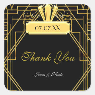 Sticker de préférence Gatsby Gold & Black Art Déco