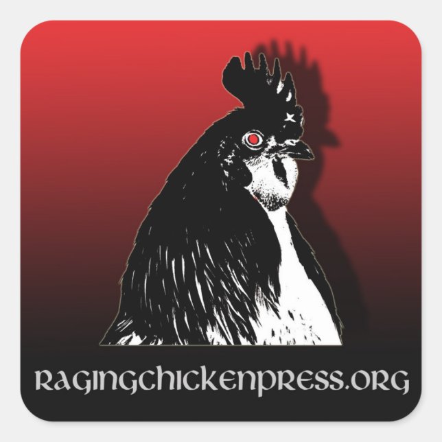 Sticker de presse de poulet faisant rage 2 (Devant)