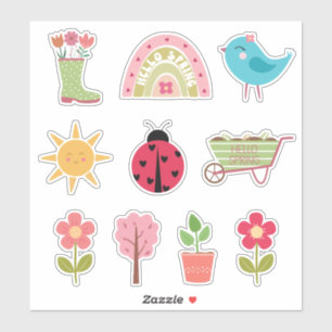 Sticker de printemps Hello