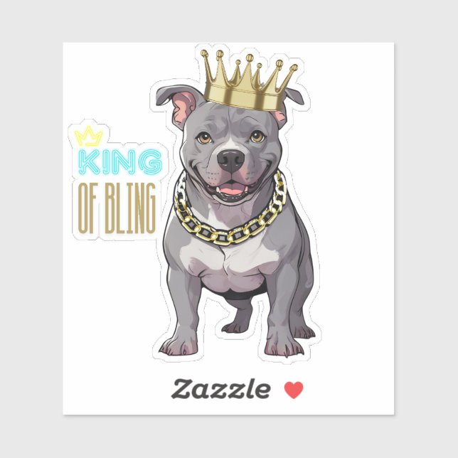 Sticker de race Bully sur mesure King of Bling (Feuille)