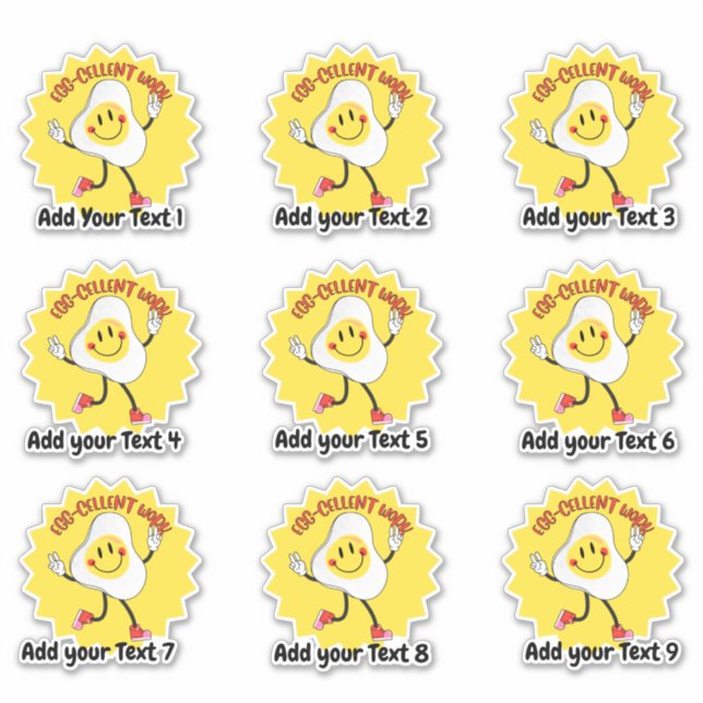 Sticker de récompense pour enseignant de nourritur (Devant)