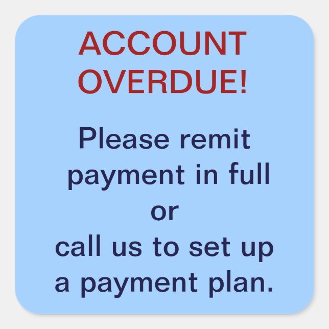 Sticker de recouvrement de comptes (Devant)