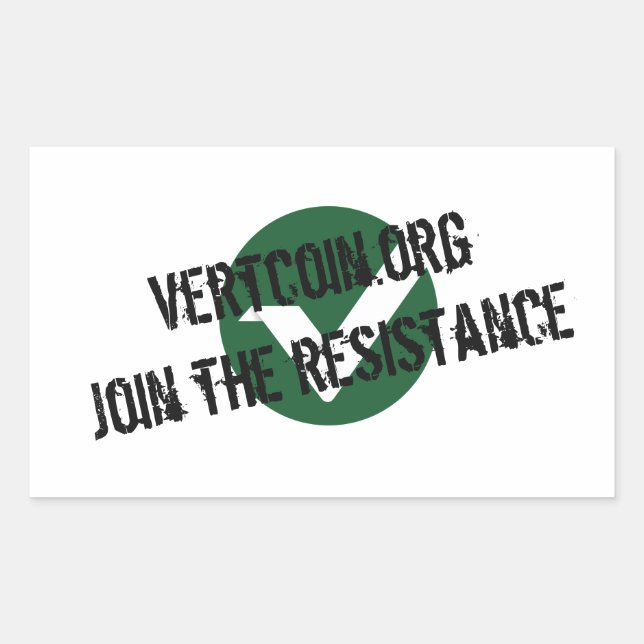 Sticker de résistance Vertcoin (Devant)