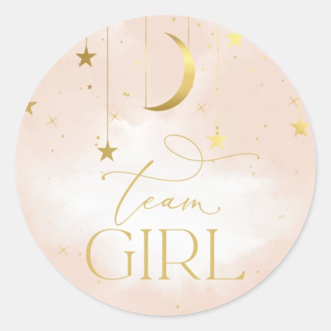 Sticker de révélation de genre, Team Girl Blush Pi (Devant)