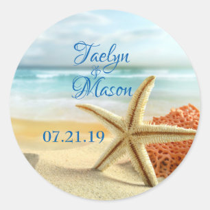 Sticker de scène de plage Mariage tropical