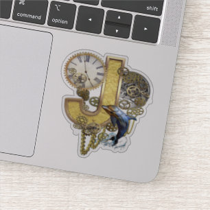 Sticker de sculpture Steampunk Capital J