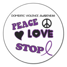 Sticker de sensibilisation à la violence domestiqu