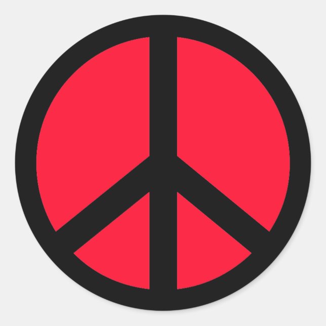 STICKER DE SIGNE DE PAIX ROUGE ET NOIR (Devant)
