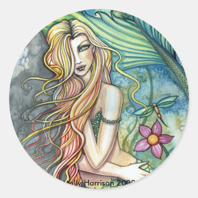 Sticker de sirène d'eau douce par Molly Harrison (Devant)