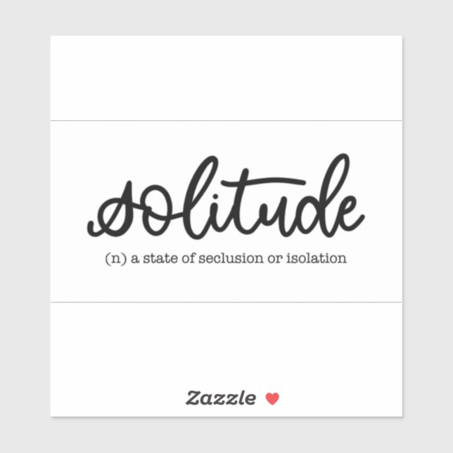 Sticker de solitude (Feuille)