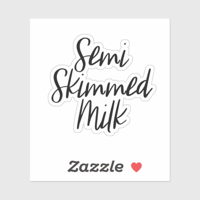 Sticker de stockage de lait semi-écrémé (Feuille)
