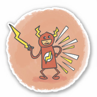 Sticker de style de livre de bande dessinée Homme