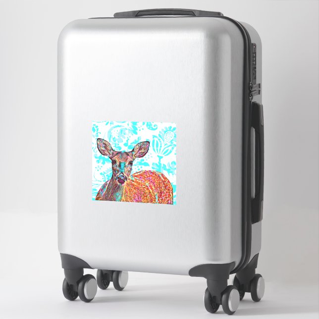 Sticker de style Vintage cerf (Sur valise)