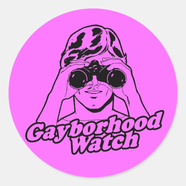 Sticker de surveillance de Gayborhood (Devant)