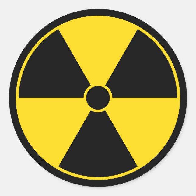 Sticker de symbole de rayonnement (Devant)