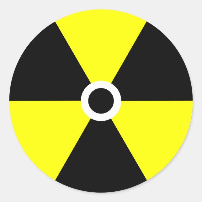 Sticker de symbole de rayonnement (Devant)