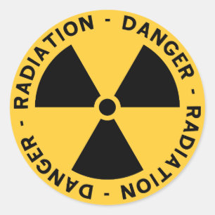 Sticker de symbole de rayonnement