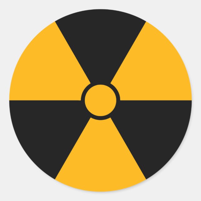 Sticker de symbole de rayonnement (Devant)
