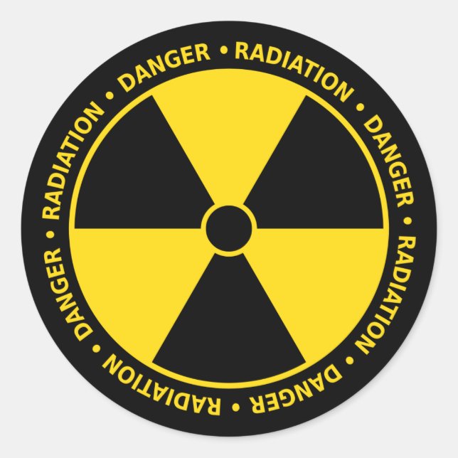 Sticker de symbole de rayonnement (Devant)